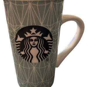Starbucks Mermaid Logo Mint Green Geometric Mug 16 oz Grande – Rare & Excellent!
